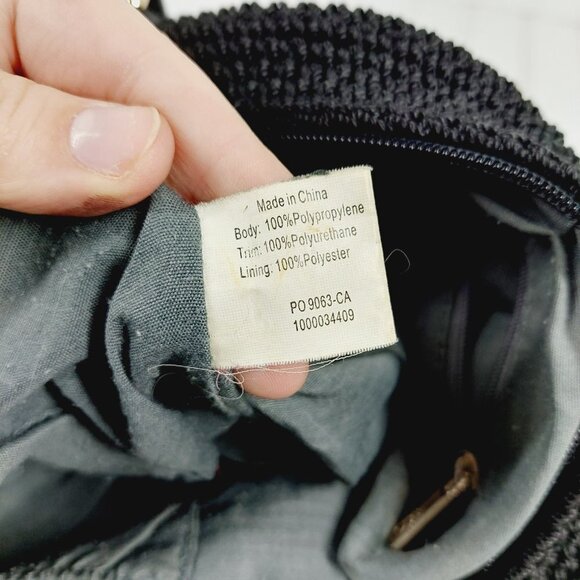 THE SAK Elliott Lucca Black Crochet Shoulder Handbag 0200 - Picture 14 of 15